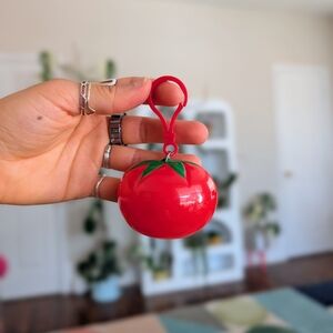 Red Tomato Keychain Bag Charm
